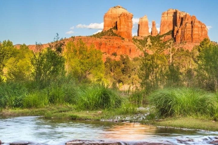 a river running through a body of water